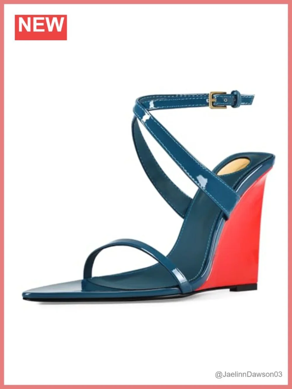 Strappy Wedge Sandals Women Heeled Open Toe PU